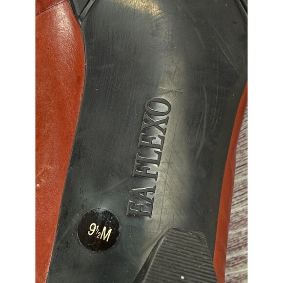 Vintage 90s Enzo Angiolini Women Brown Leather Square Toe Heel Pumps Y2K 9.5M - Picture 3 of 16